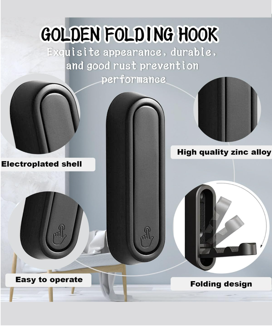 Wall Mounting Foldable Hanging Hook